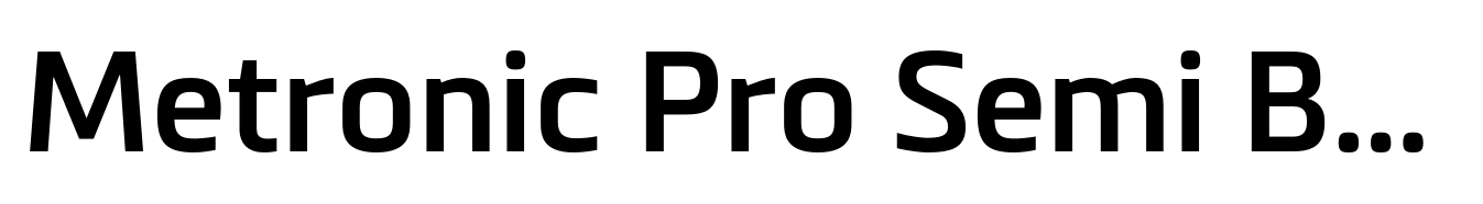Metronic Pro Semi Bold